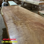 Mặt bàn gõ đỏ Pachy, bàn ăn gỗ nguyên khối | Nguyễn Văn Cương