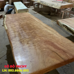 Mặt bàn gõ đỏ Pachy, bàn ăn gỗ nguyên khối | Nguyễn Văn Cương