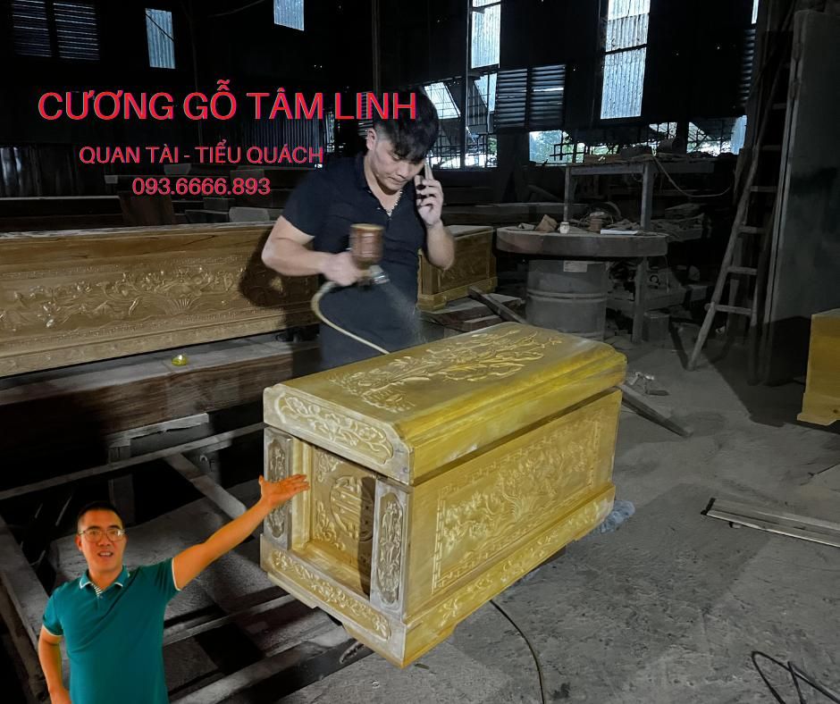Quách gỗ vàng tâm