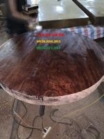 Mặt bàn tròn gỗ cẩm - MBTC008