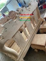 Bàn ghế gỗ - Nghê Bảo đỉnh cột 12 cm