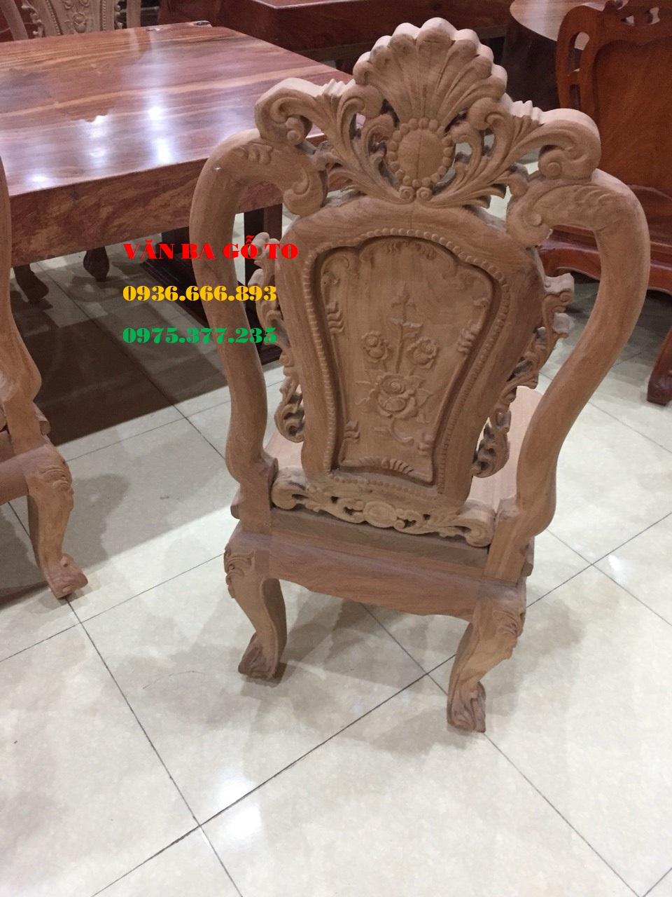 bộ bàn ghế gỗ nguyên khối